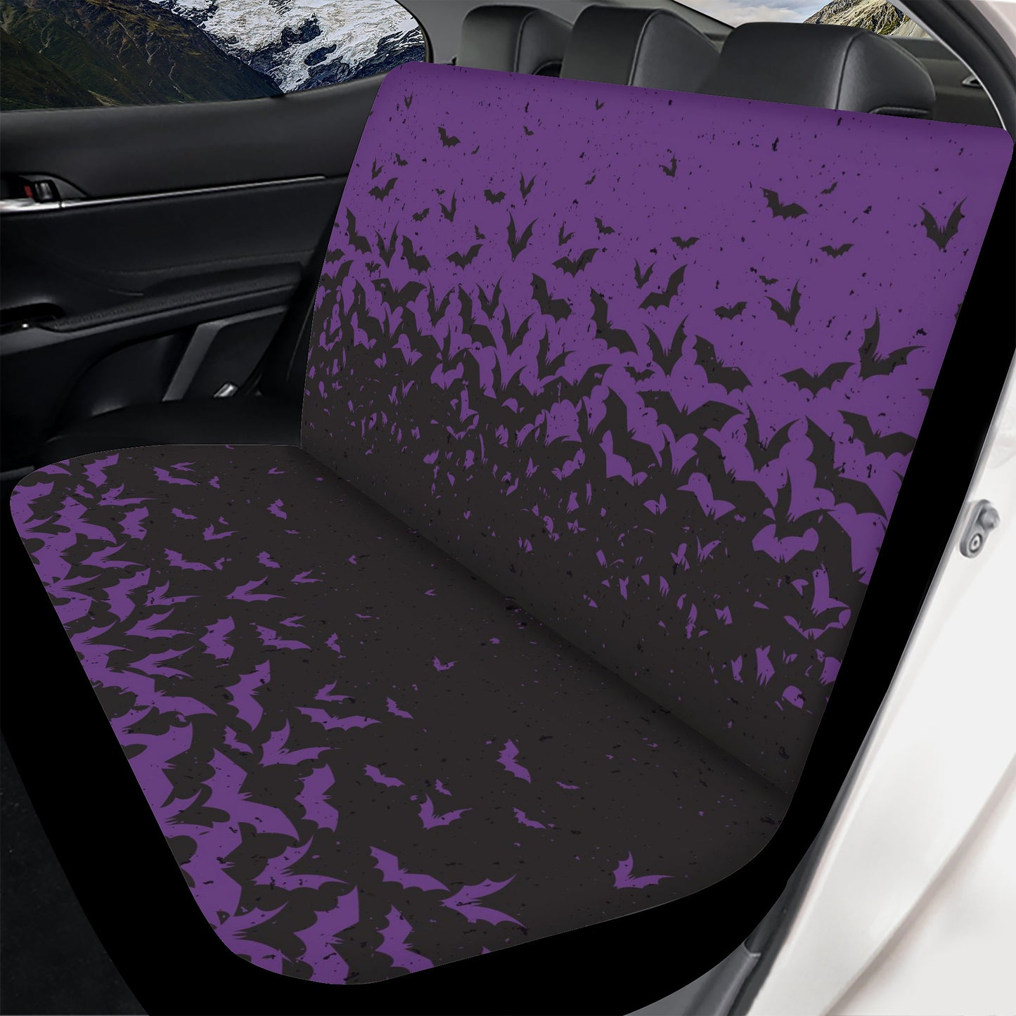 Purple Bat Swarm Full Car Seat Cover Set