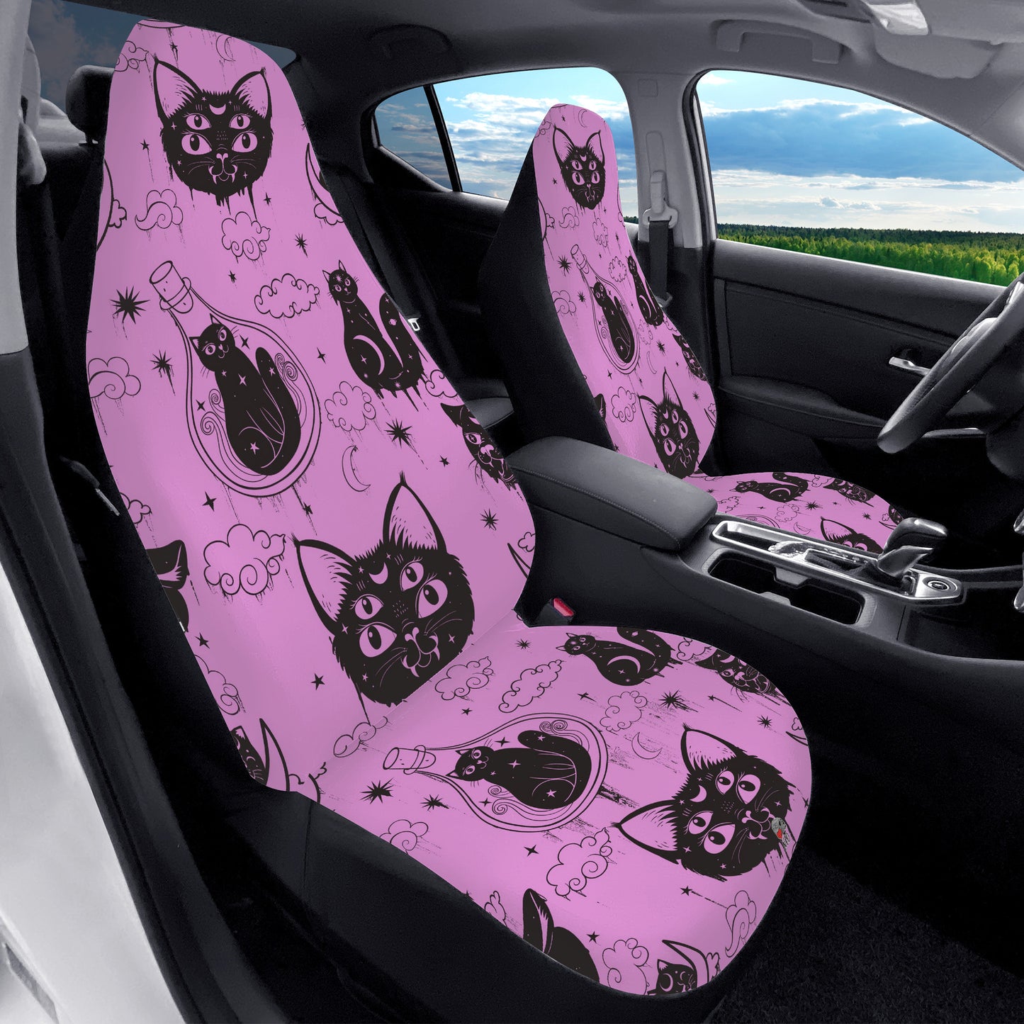 Pastel Occult Cat Car Seat Covers