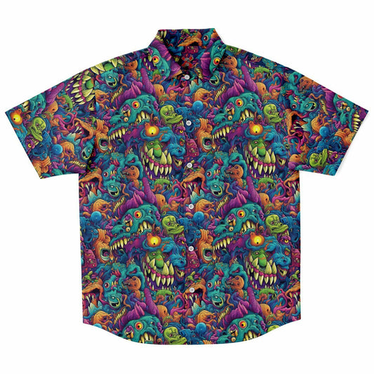 Chaos of Creatures Short Sleeve Button-up Shirt