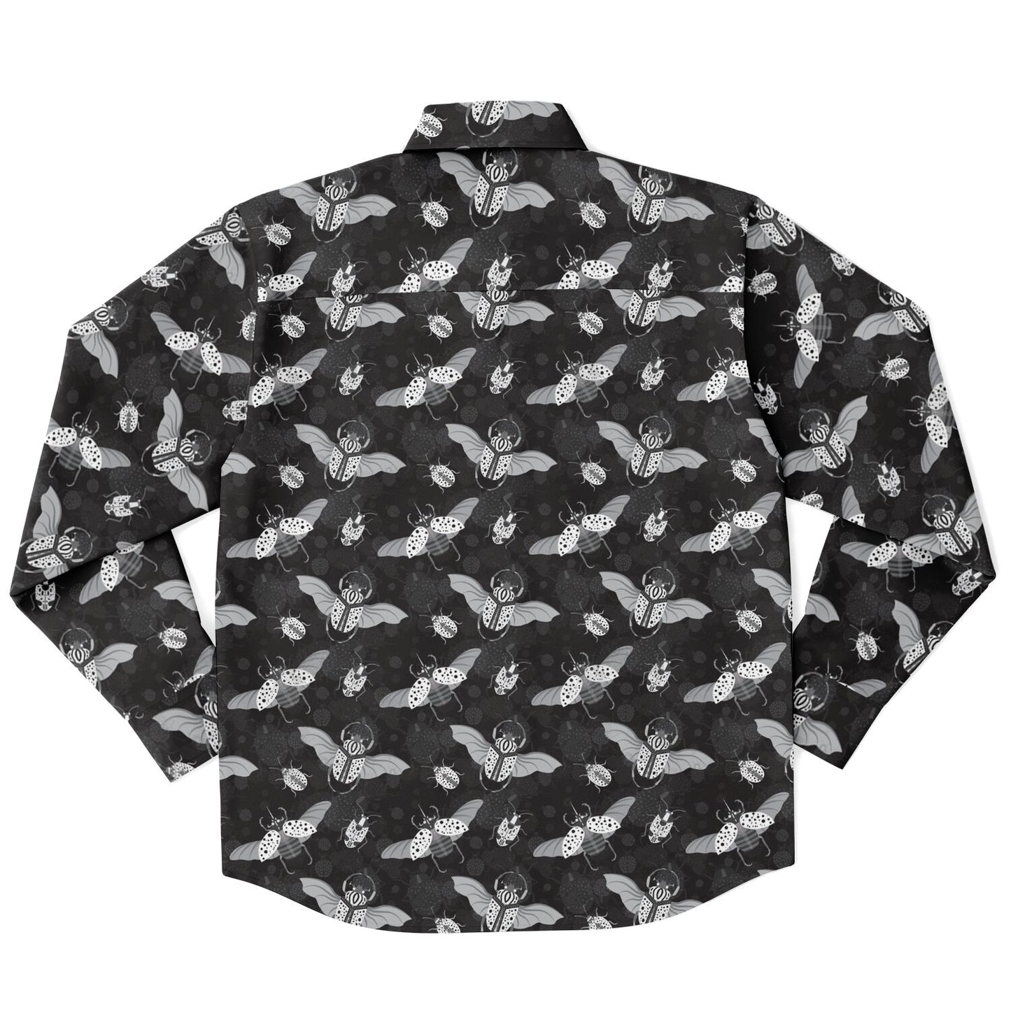 Flying bugs Long Sleeve Button Up Shirt - NeoSkull