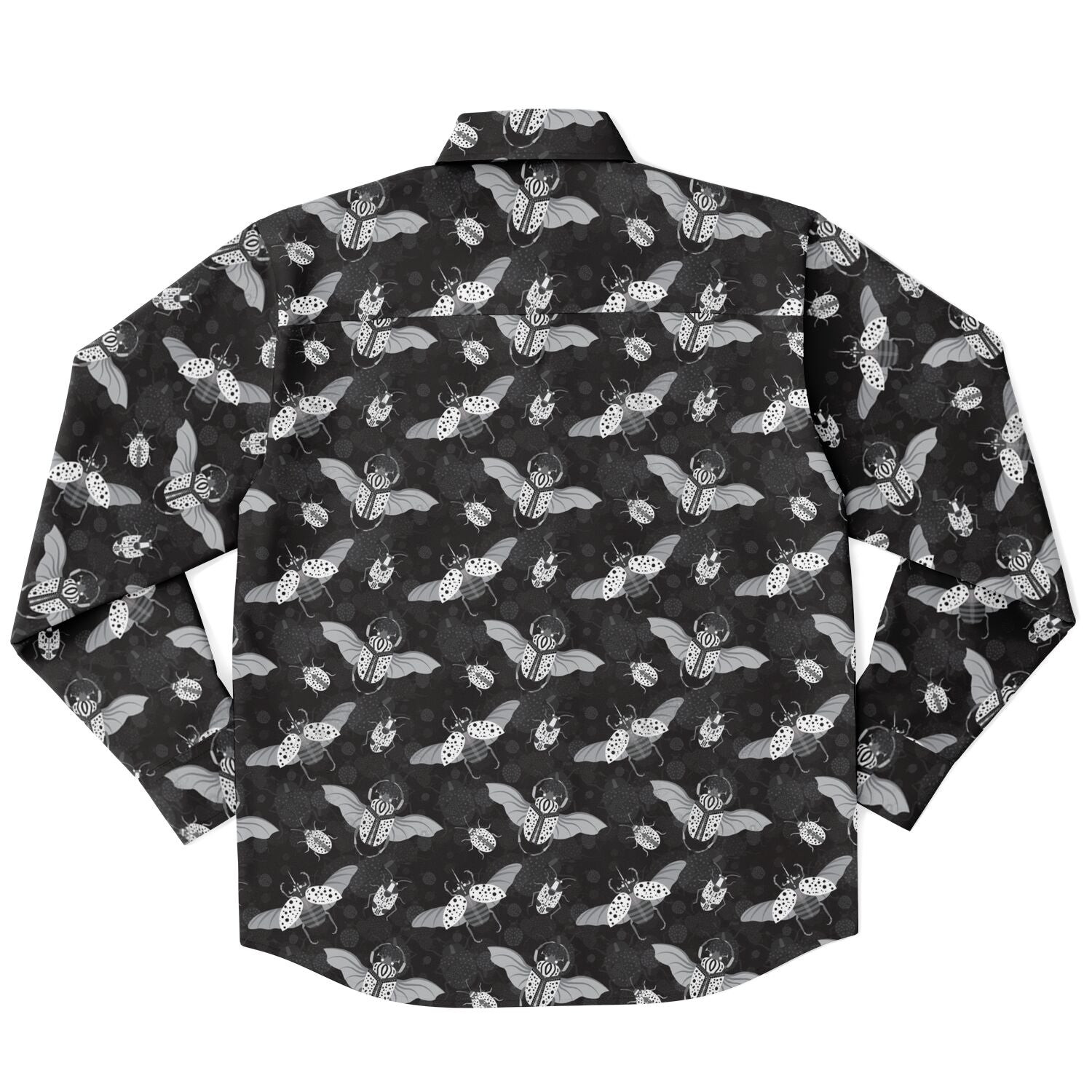Flying bugs Long Sleeve Button Up Shirt - NeoSkull