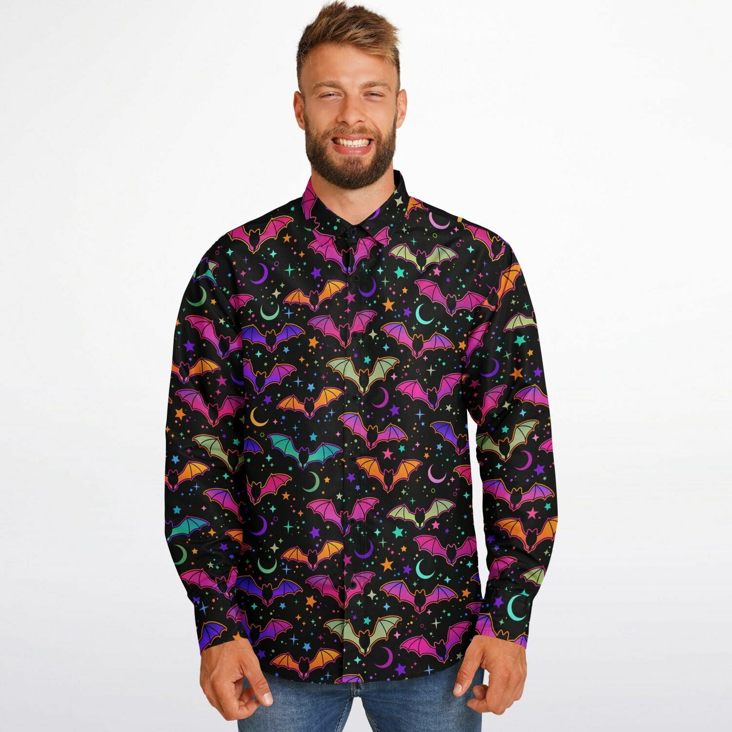 Party BatsLong Sleeve Button Up Shirt