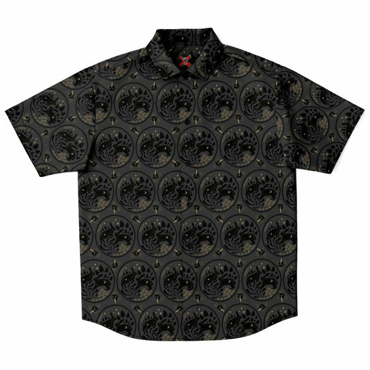 Boho Rabbits Short Sleeve Button-up Shirt - NeoSkull