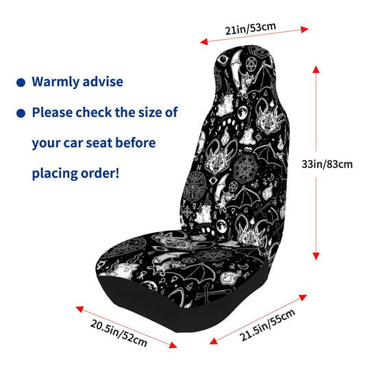 Car Front Seat Covers 360 Mystical bats - NeoSkull