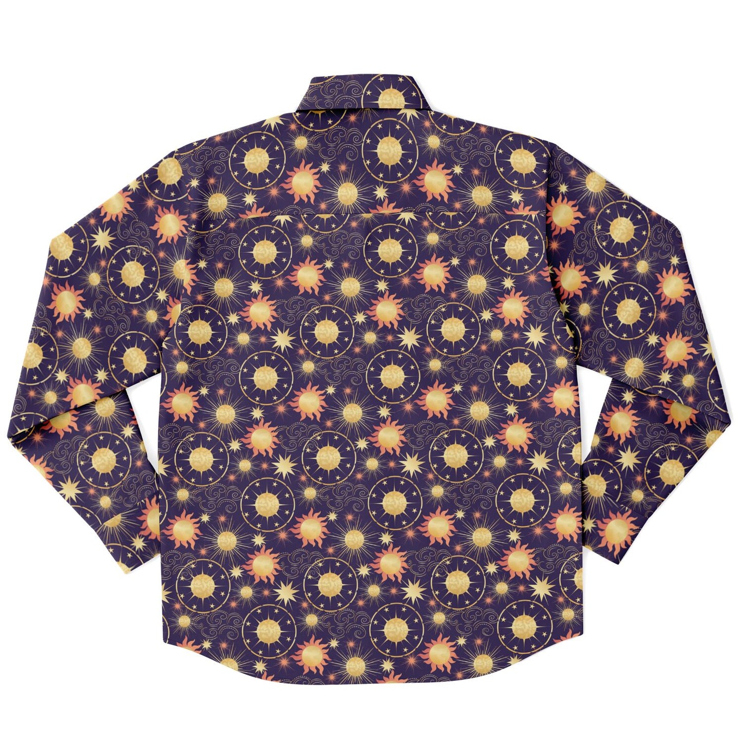 Sun and Planets Long Sleeve Button Up Shirt