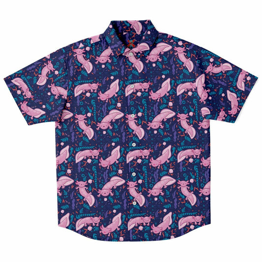 Axolotl Short Sleeve Button-up Shirt
