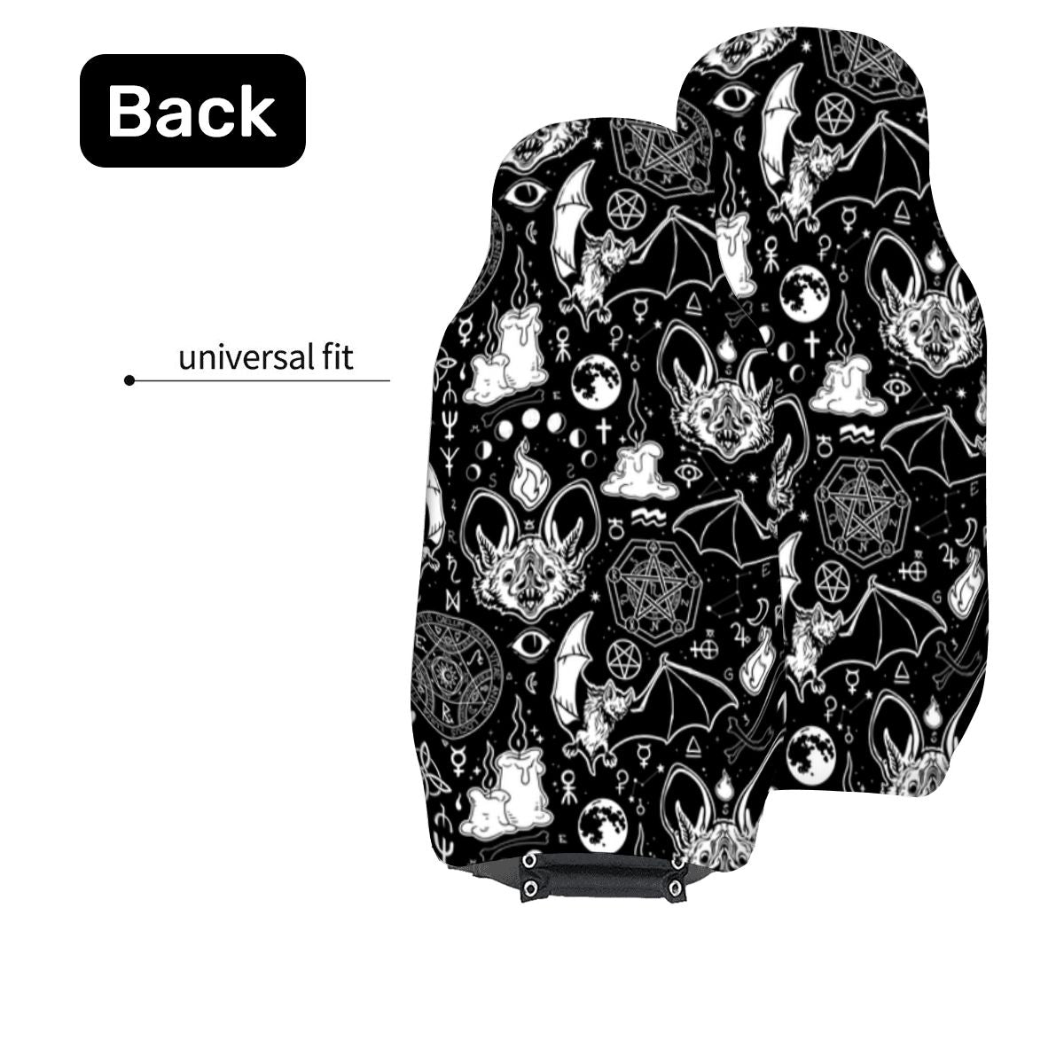 Car Front Seat Covers 360 Mystical bats