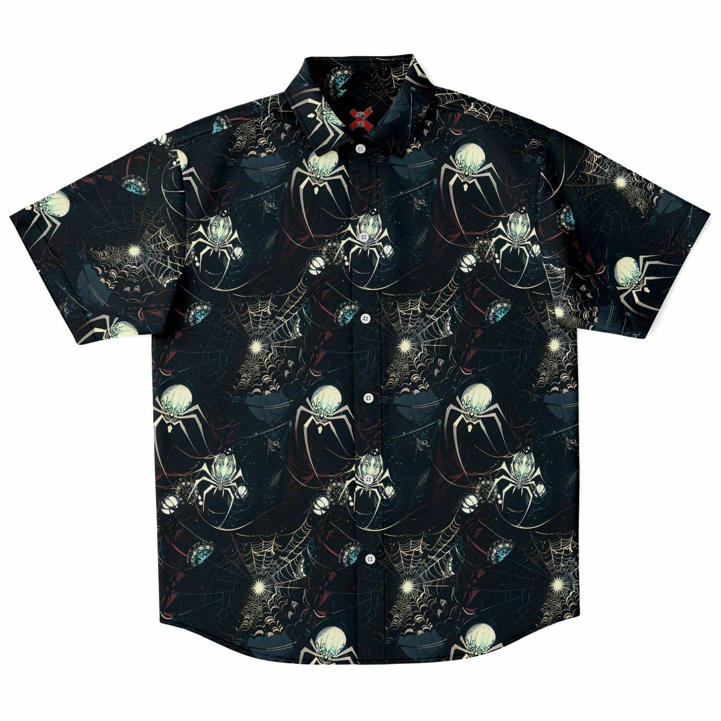 Shadowy Spinners Short Sleeve Button-up Shirt