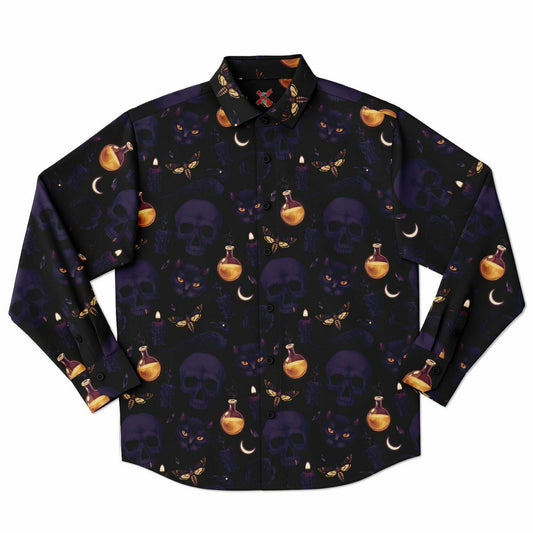 Black Magic Long Sleeve Button-up Shirt