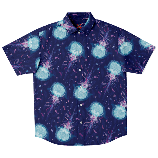 Mystic Medusa button-up short sleeve shirt