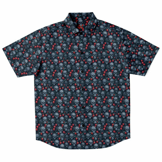 Berry Macabre Short Sleeve Button-up Shirt