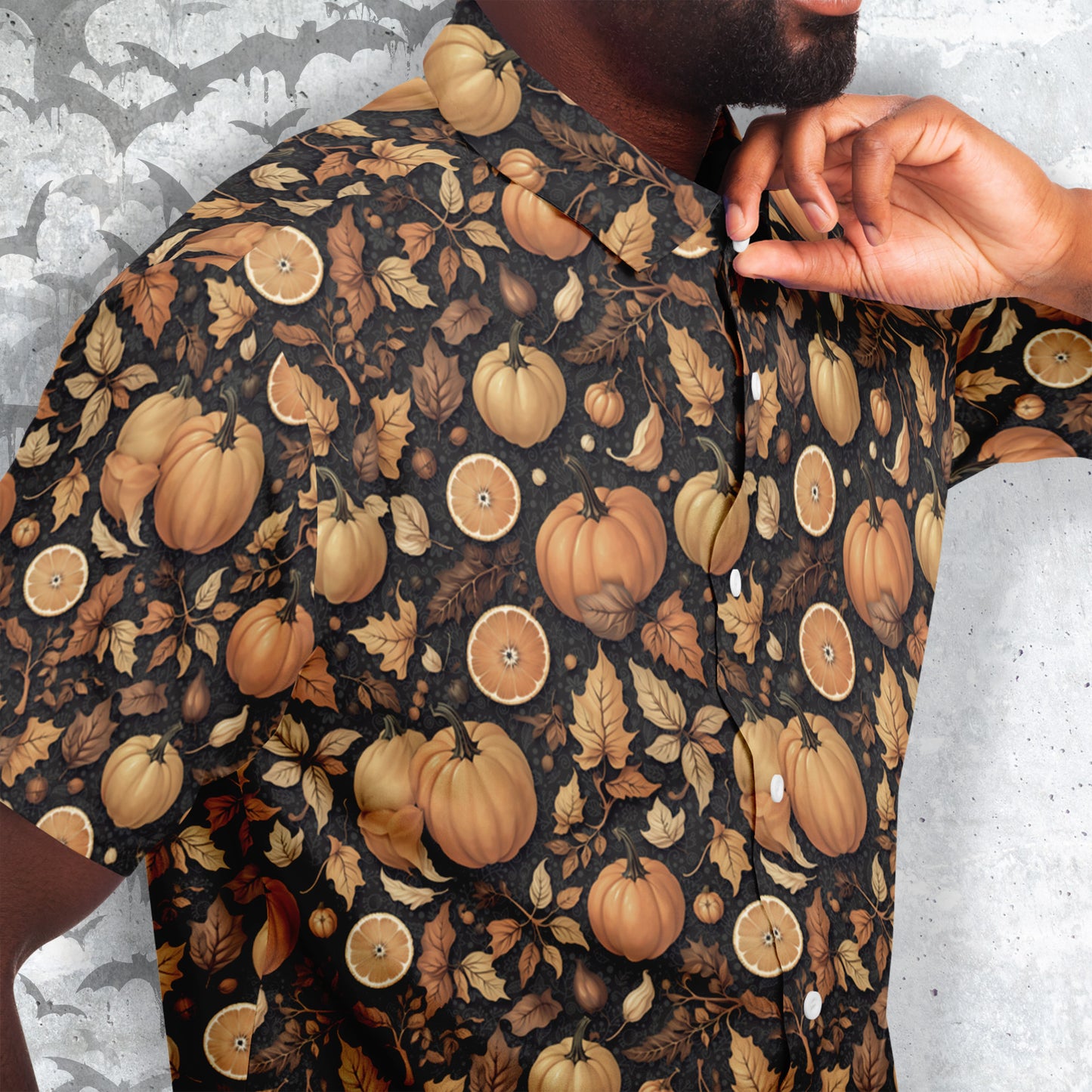 Calm Autumn Short Sleeve Button-up shirt