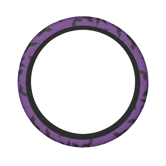 Purple Bats Elastic Steering Wheel Cover