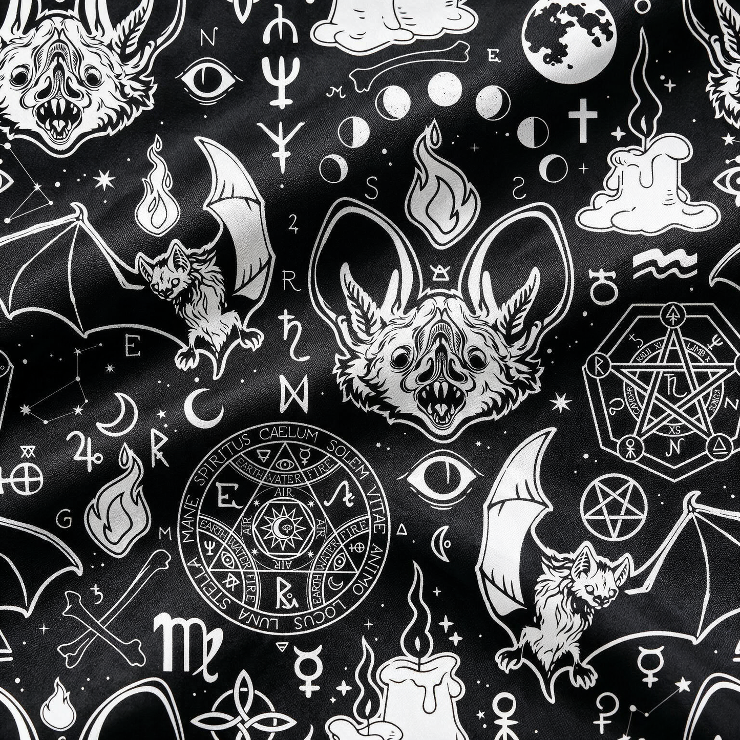 Mystic Bats short sleeve button down shirt