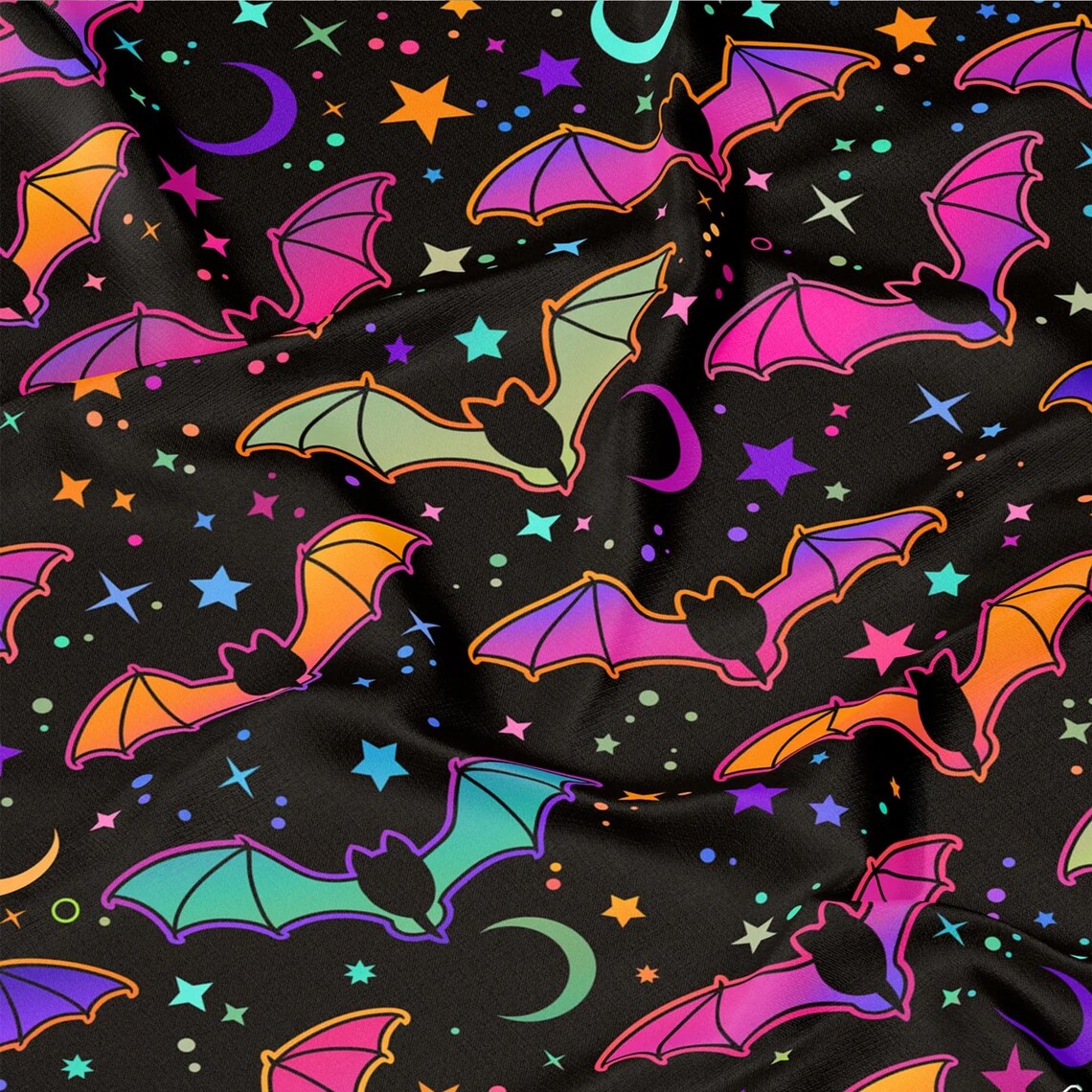 Party Bats Spread Collar Short Sleeve Button-Down Comfort Shirt - NeoSkull