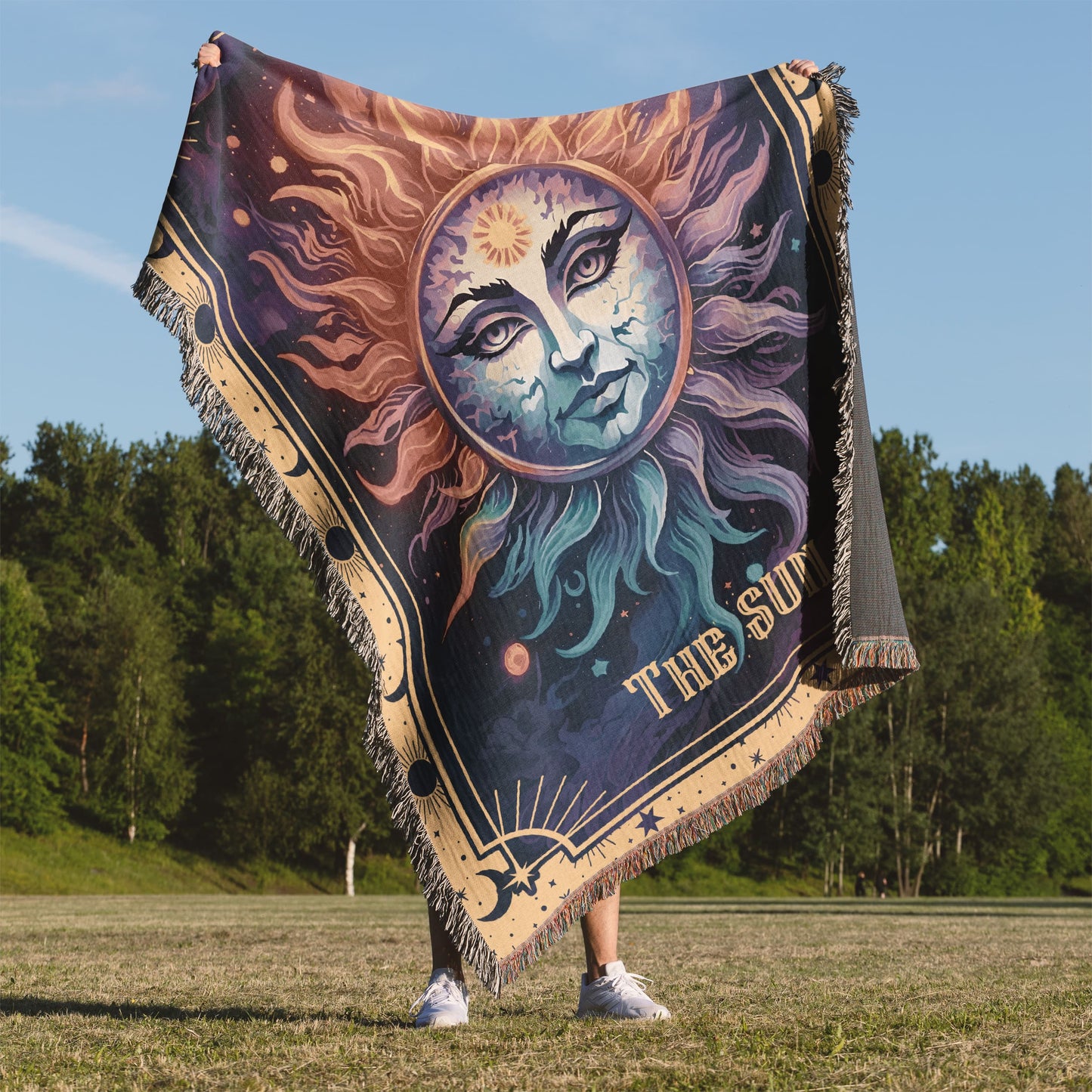 Tarot Sun Cotton Woven Blankets