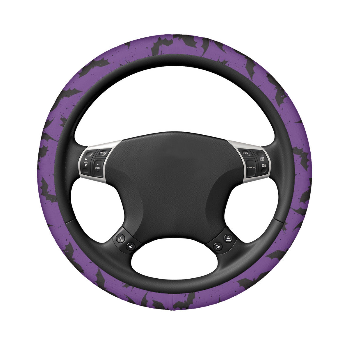 Purple Bats Elastic Steering Wheel Cover