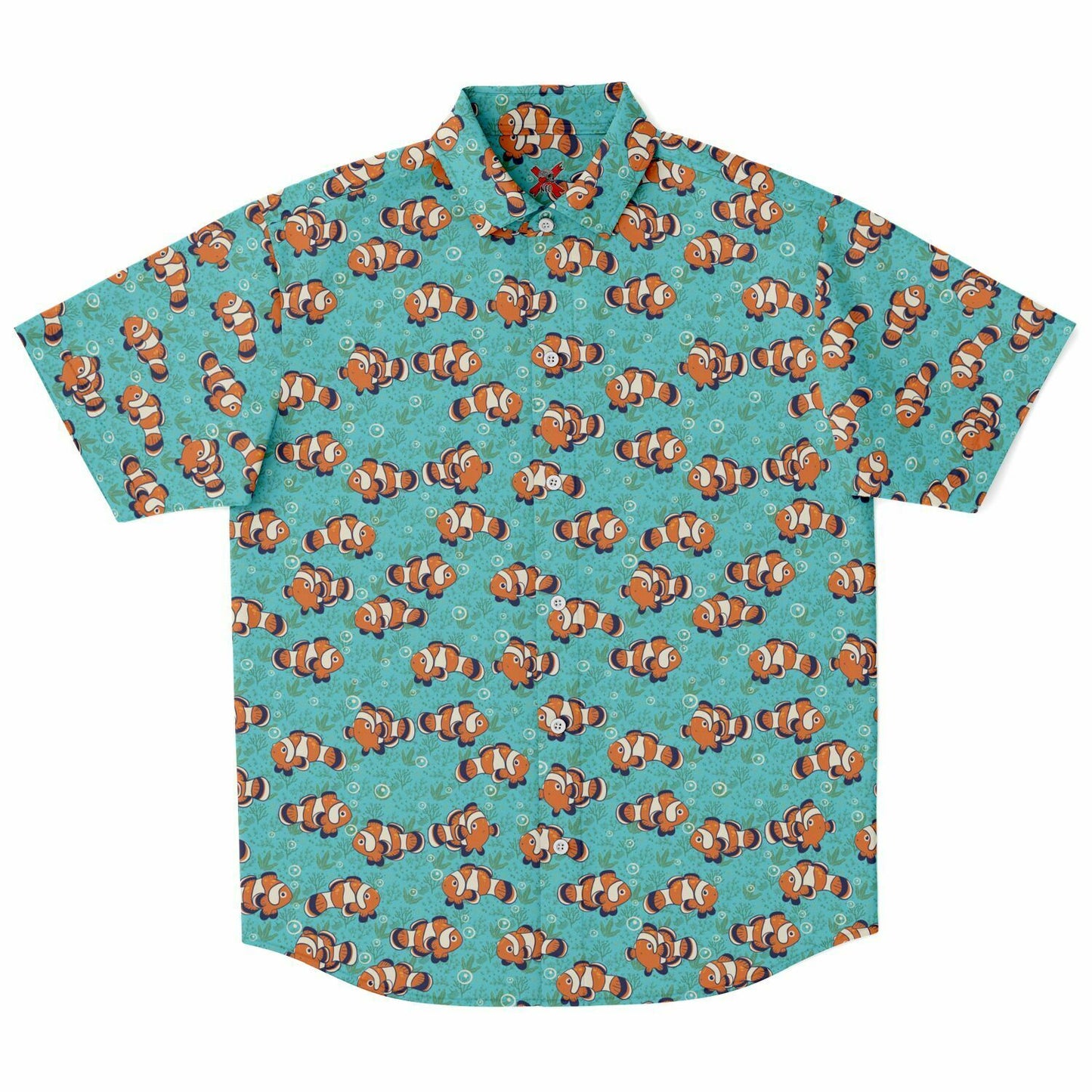 Clown Fish Short Sleeve Button-up Shirt
