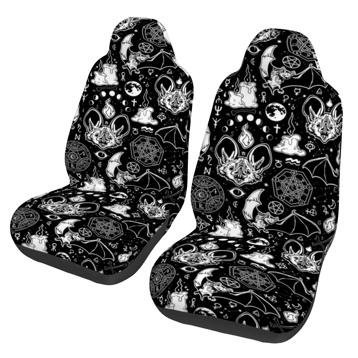 Car Front Seat Covers 360 Mystical bats