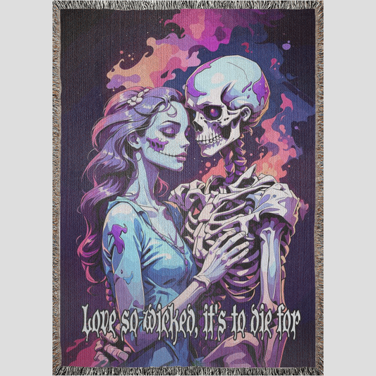 Spooky Lovers Cotton Woven Blankets