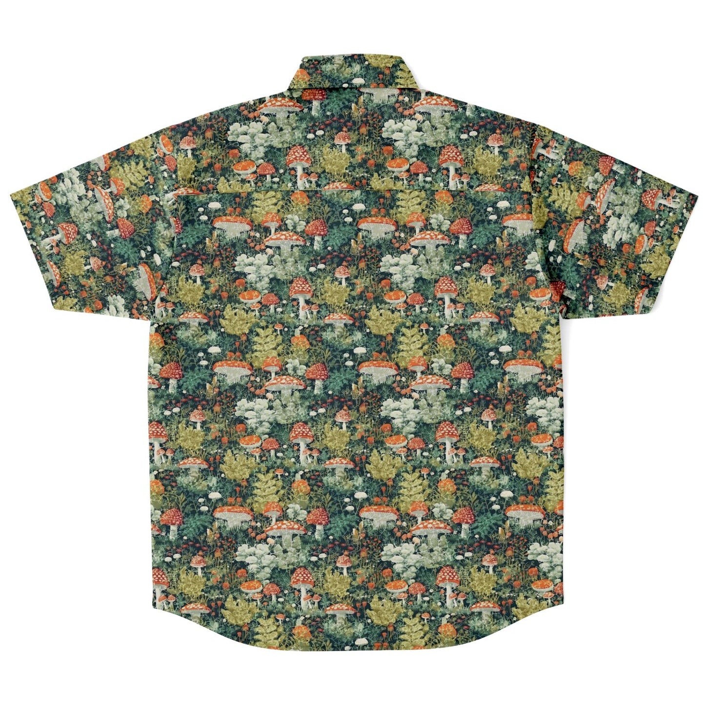 Mushroom Forest Short Sleeve Button-up Shirt