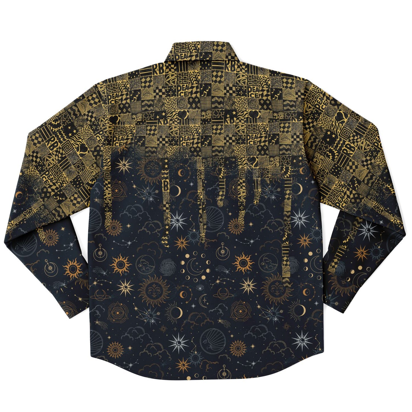 Celestial Meltdown Long Sleeve Button Down Shirt