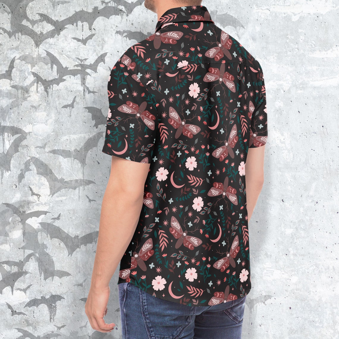 Wiccan Flowers Button-Up Shirt