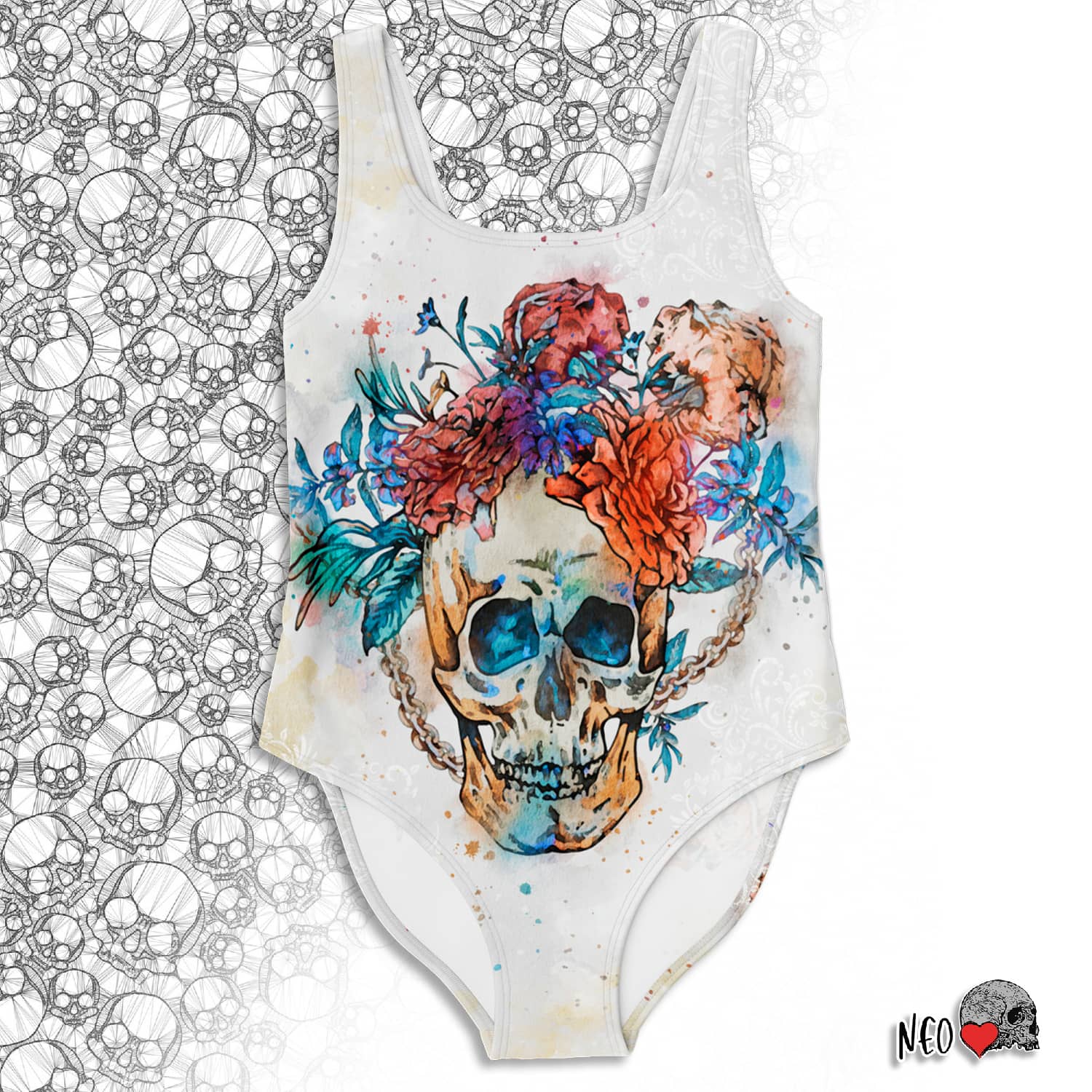 wildflowers day watercolor swimsuit