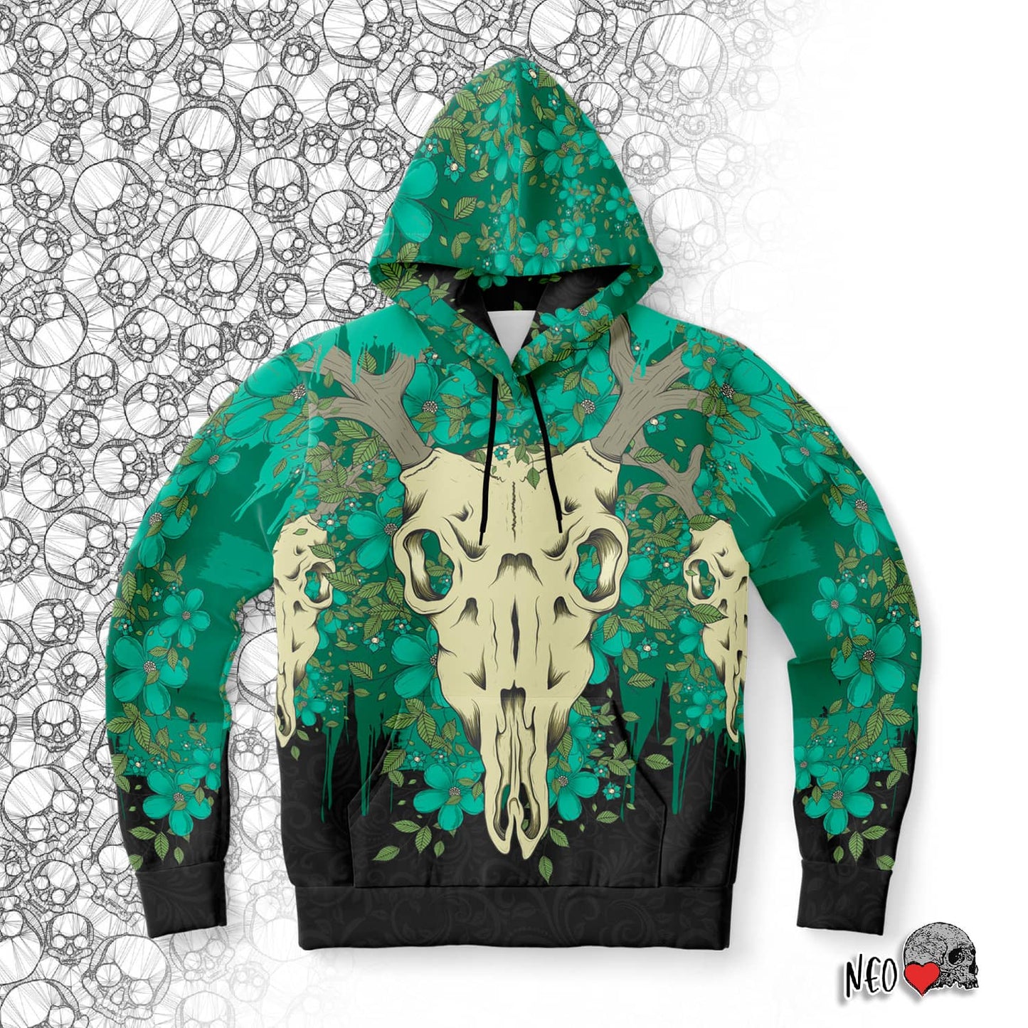 deer skull Celtic northern mythology hoodie