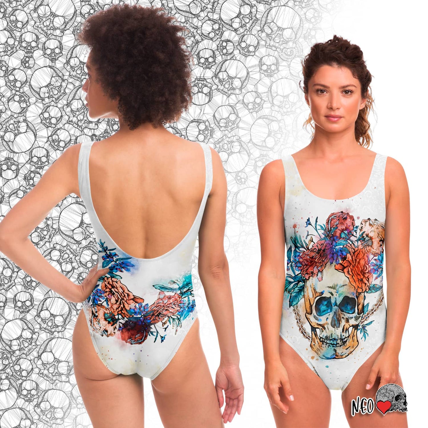 Wildflowers Day One-piece Swimsuit - NeoSkull