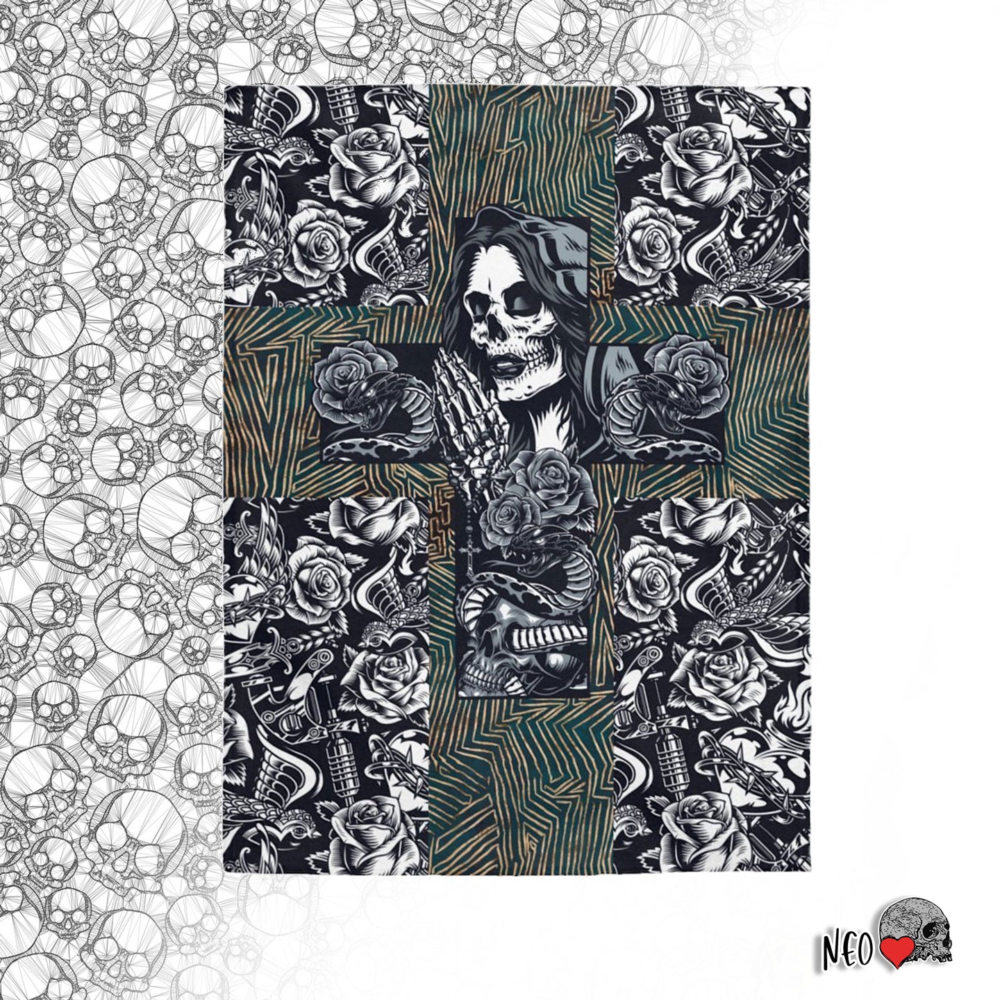 Tattoo Master Dream Velveteen Plush Blanket - NeoSkull