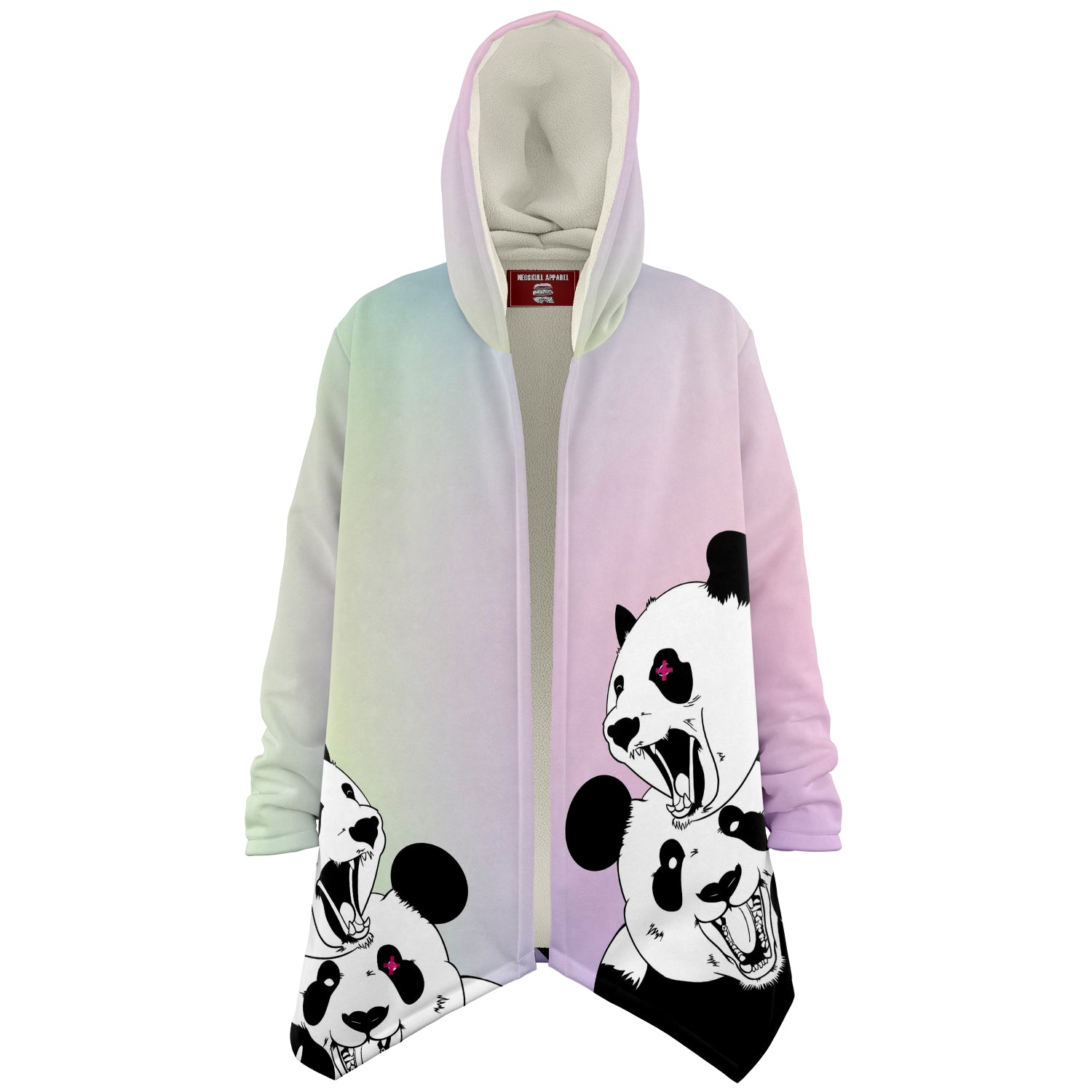 Panda Roar Hooded Microfleece Cloak - NeoSkull