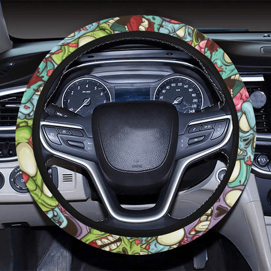 Zombie Horde Back weel Steering Wheel Cover with Elastic Edge