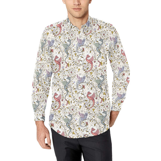 Medieval Dragons Long Sleeve button-up Shirt