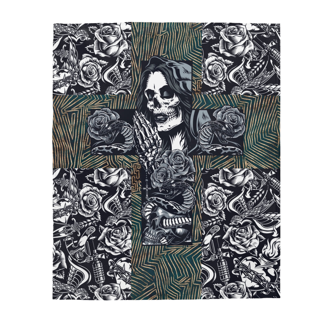 Tattoo Master Dream Velveteen Plush Blanket - NeoSkull