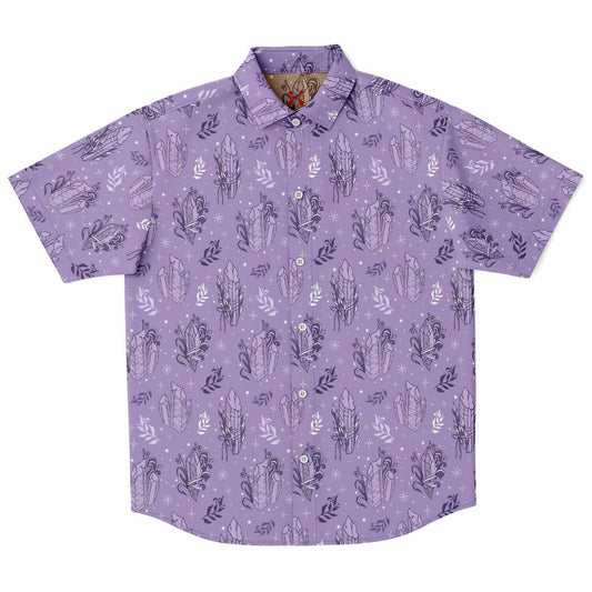 Amethyst short sleeve button-up shirt