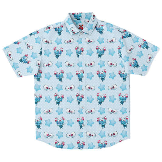 Little Monster short sleeve button down shirt