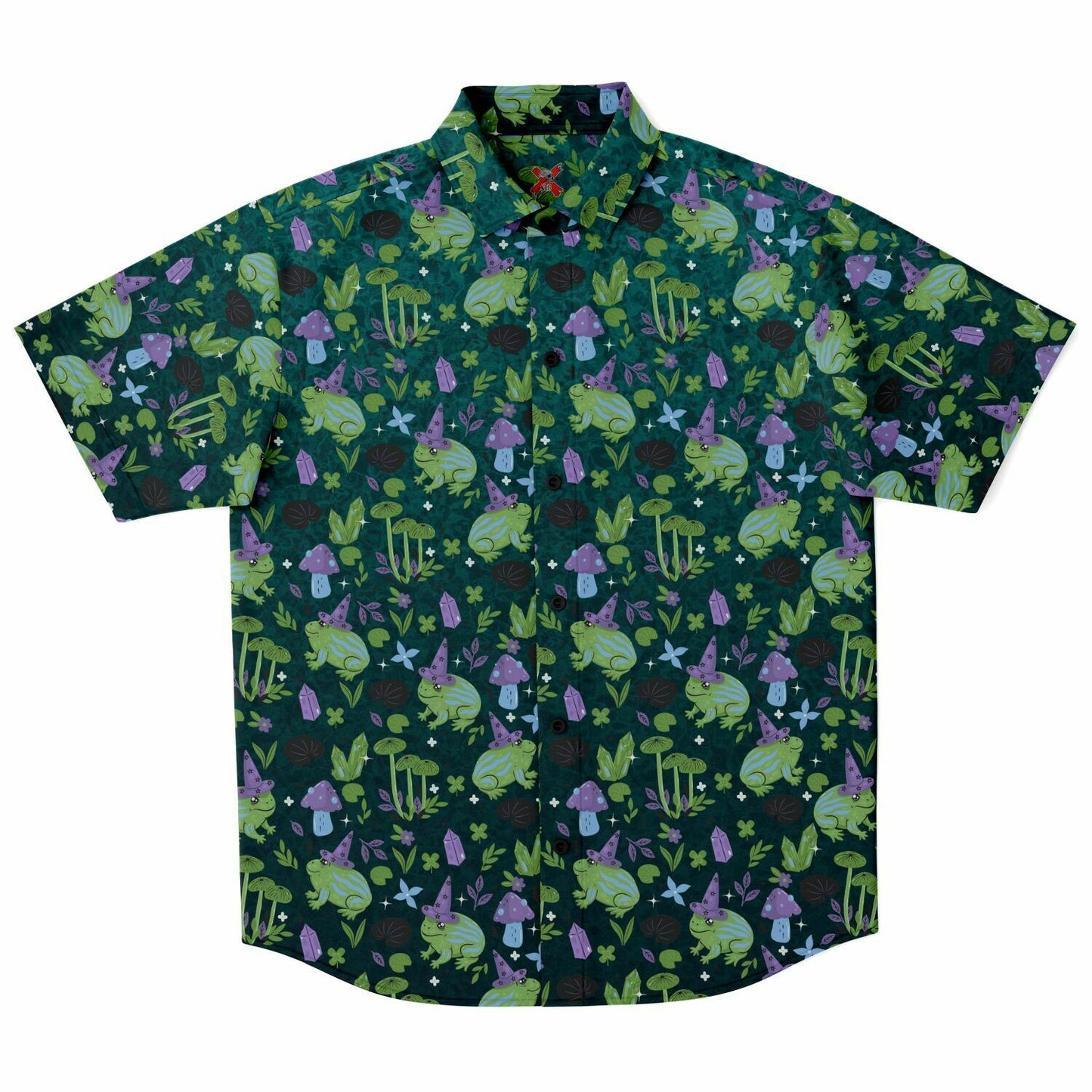 Witch swamp short sleeve button-up shirt