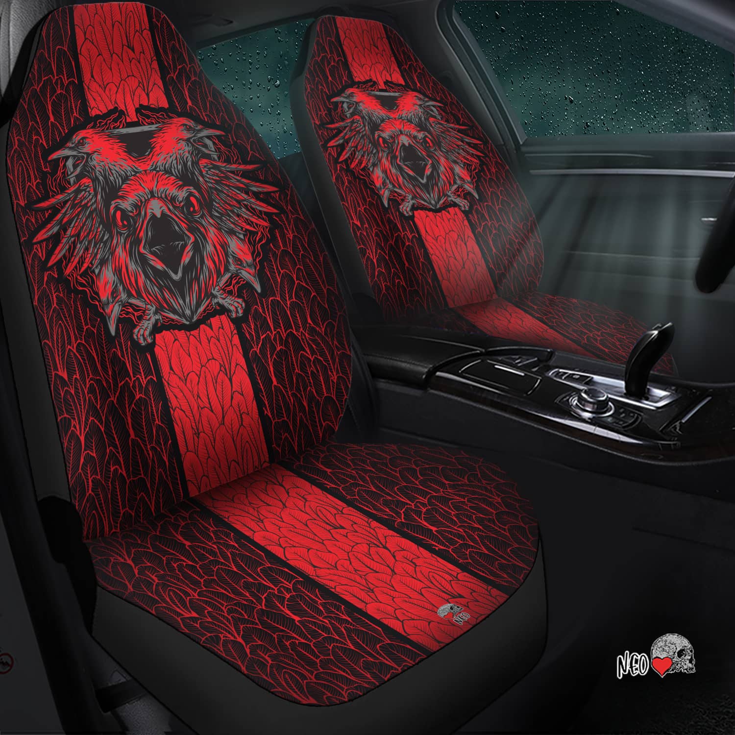 Crow Trio Car Seat Covers – NeoSkull