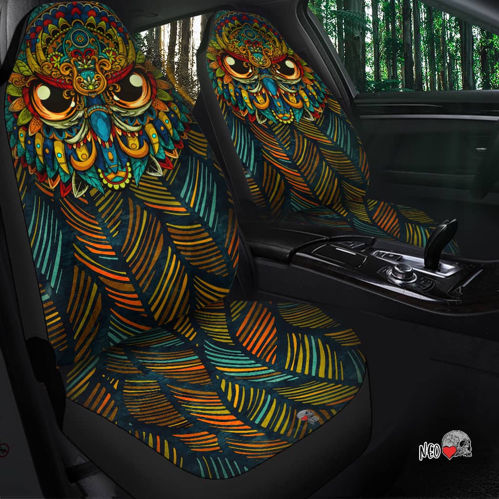 All-Seeing Owl Car Seat Covers - NeoSkull