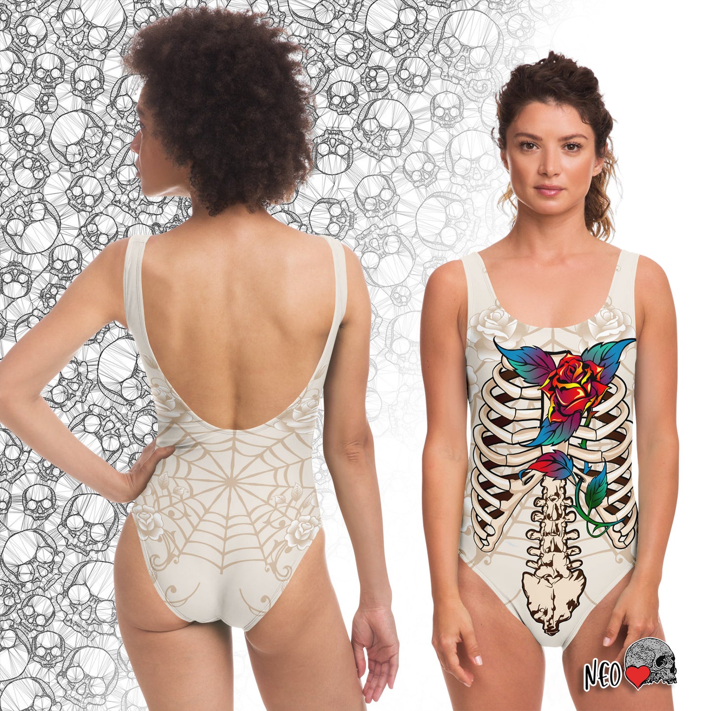 Color of My Heart One-piece Swimsuit - NeoSkull