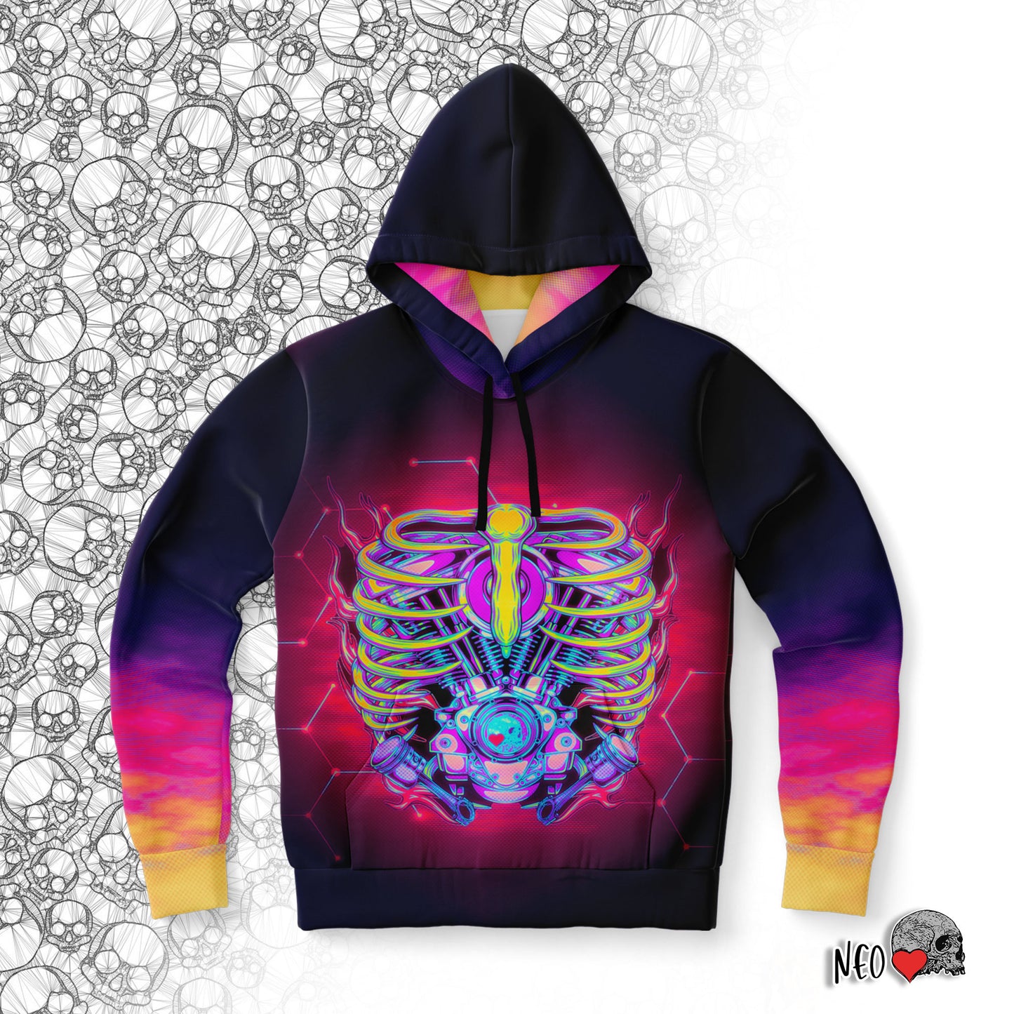 mechanics hoodie combustion rib cage mechanic gift