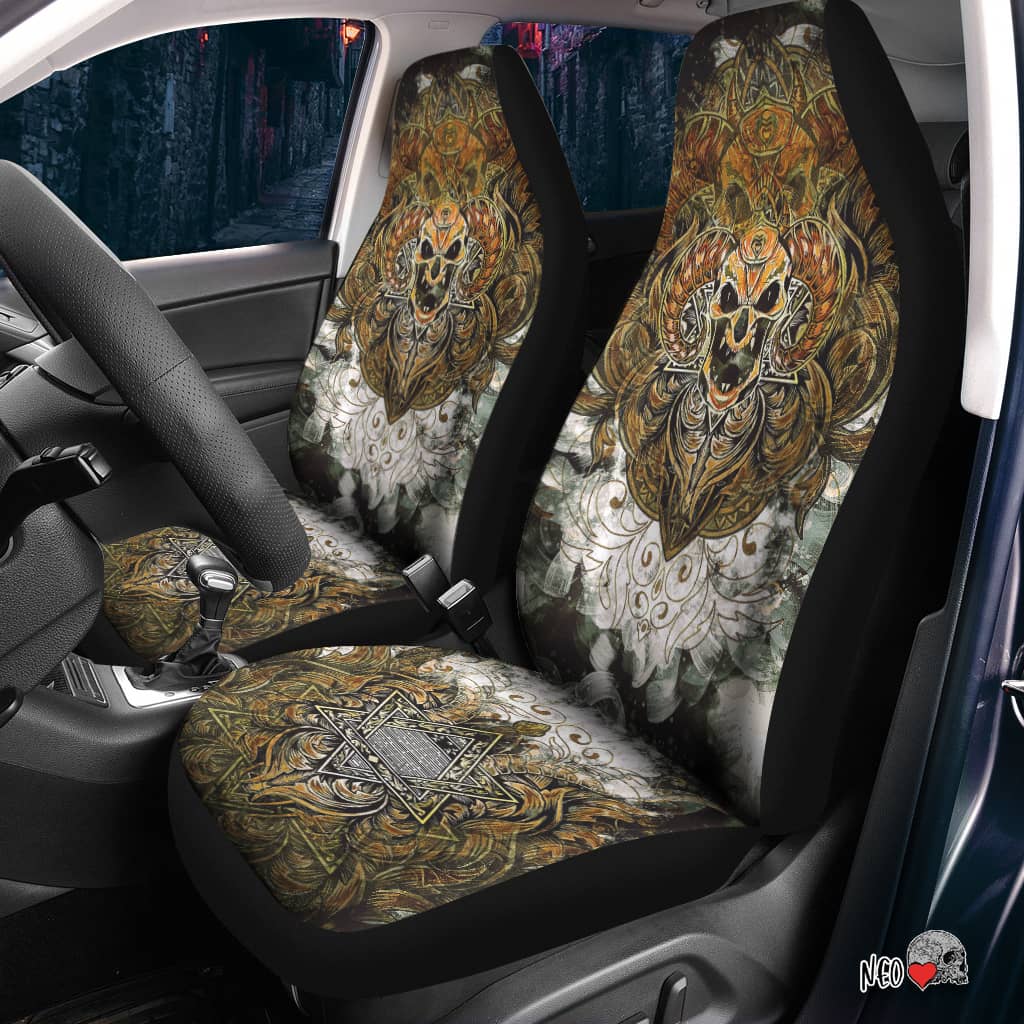 custom gothic art car seat covers