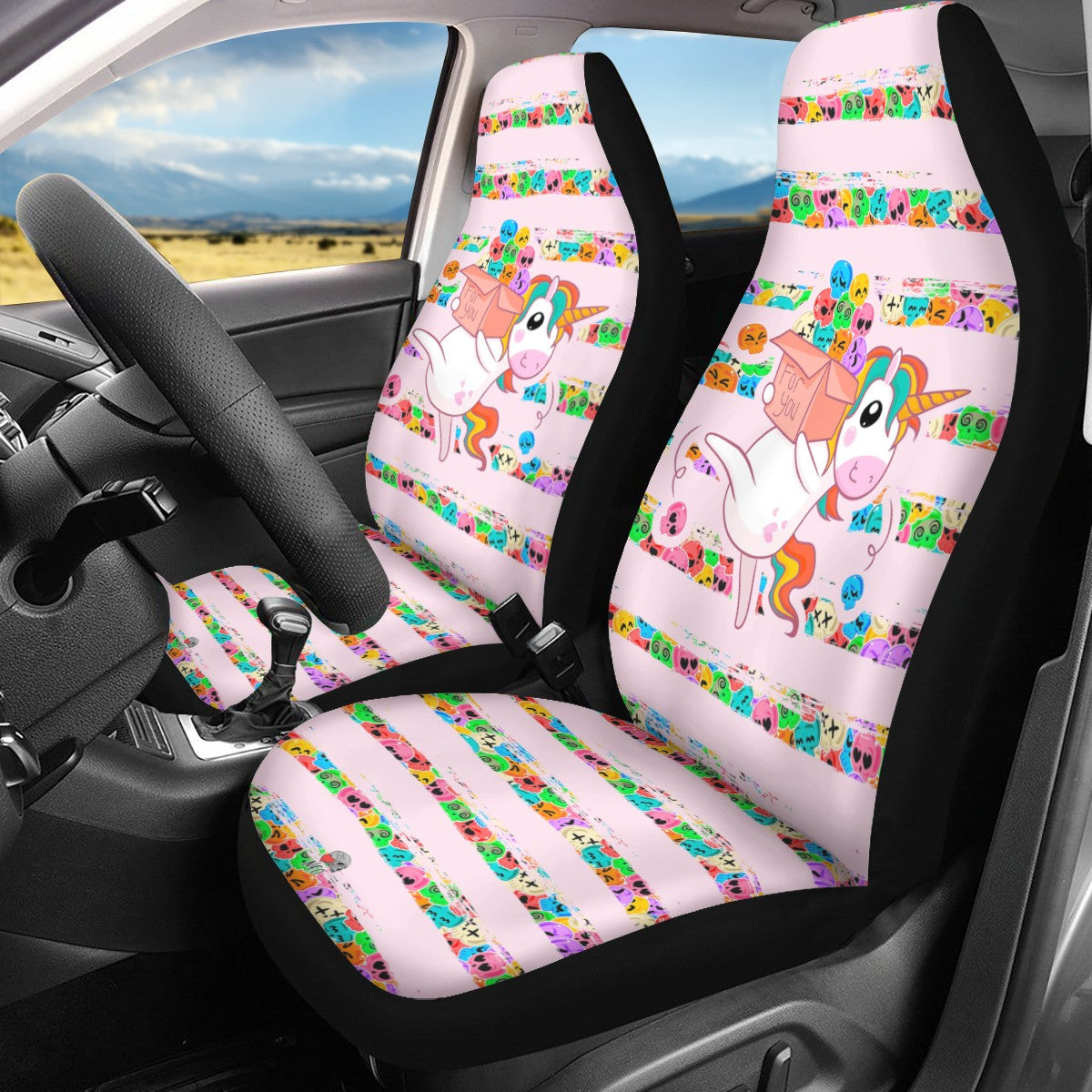 Unicorn New Version Car Seat Covers (2 Piece Set)