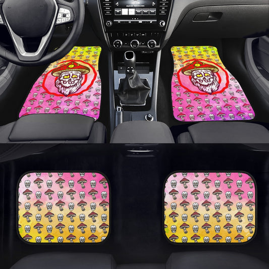 Tie Dye Dizzy Mushroom Car Mats Car Floor Mats