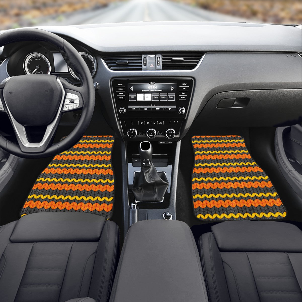 Large Knit Effect Car Mat Car Floor Mats