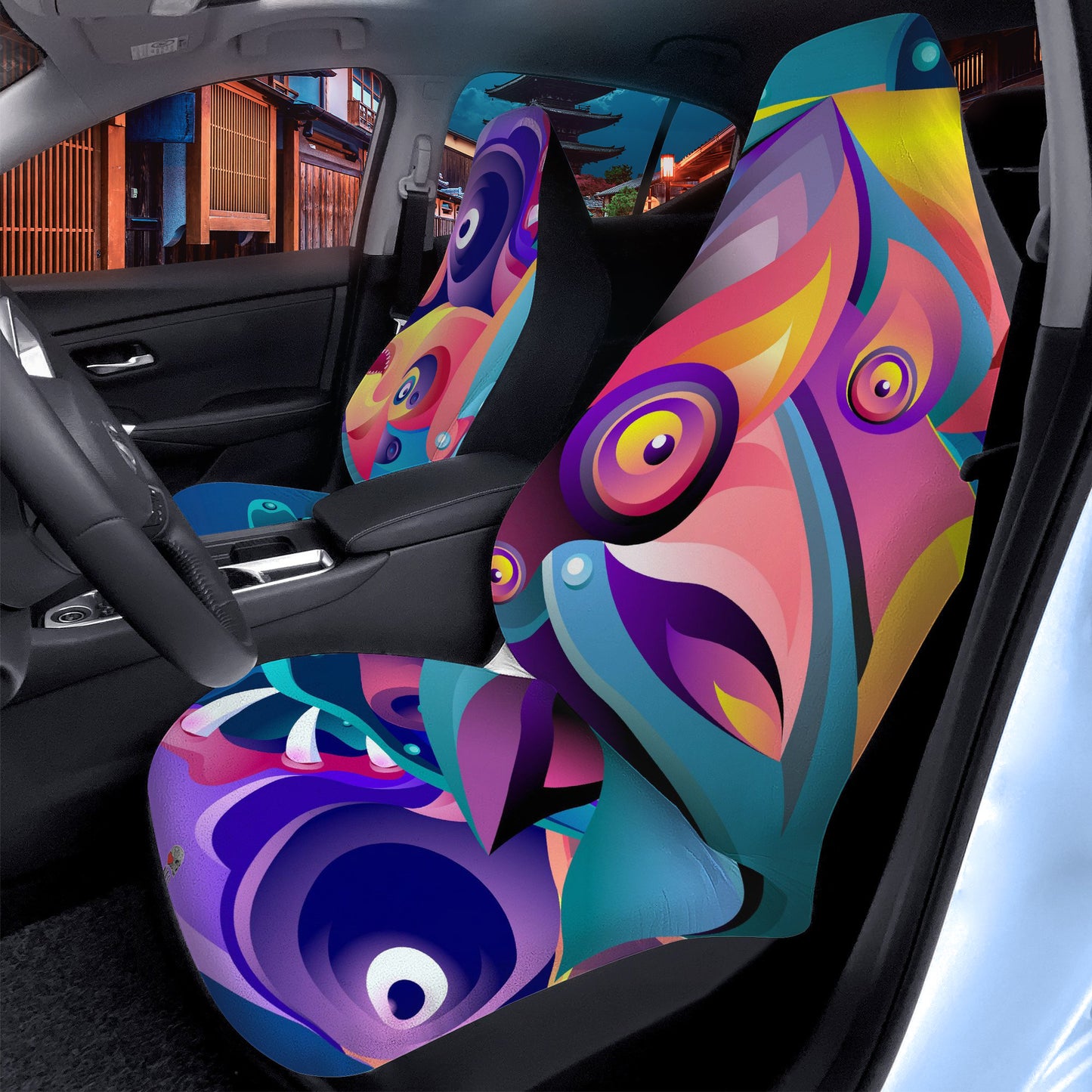 Modern Crowd Car Seat Covers