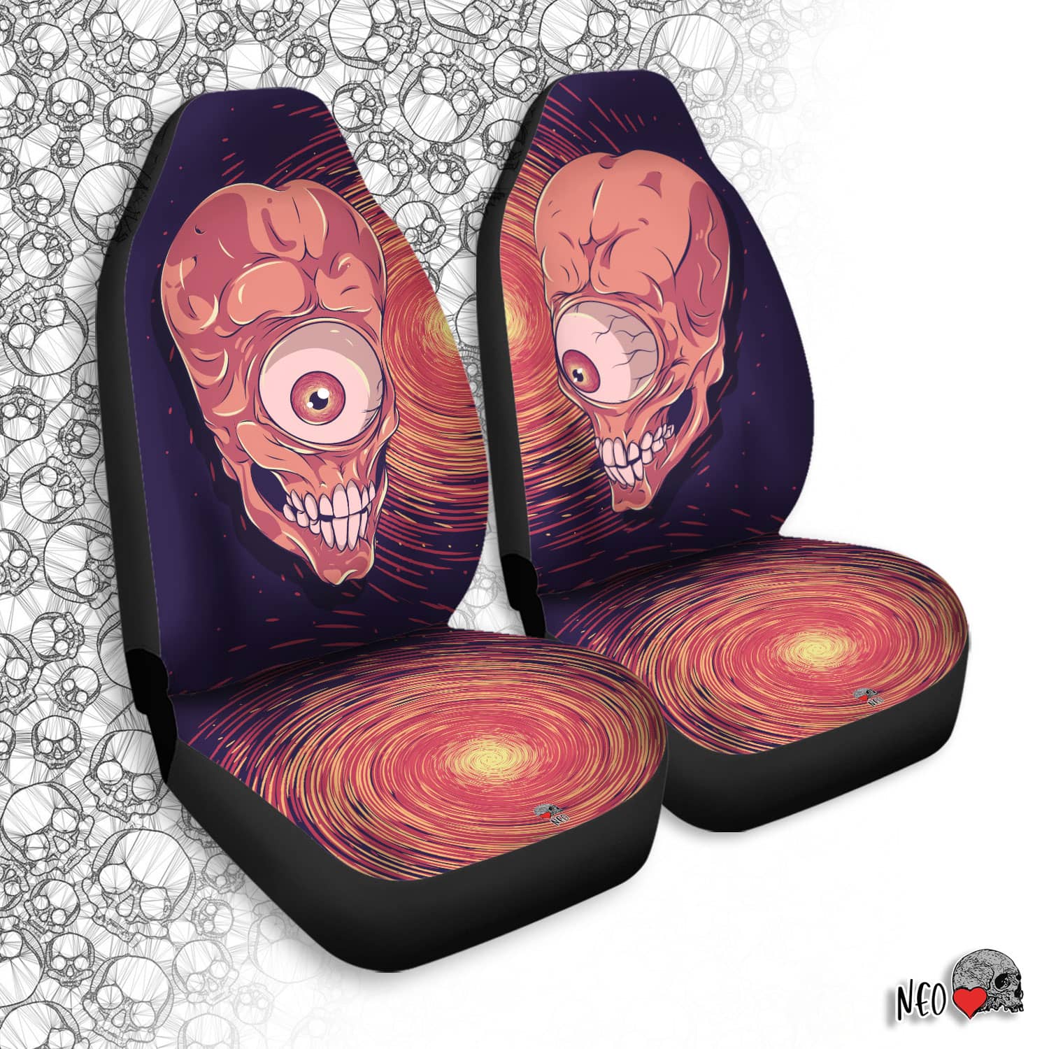 horror mastermind art car seat cover