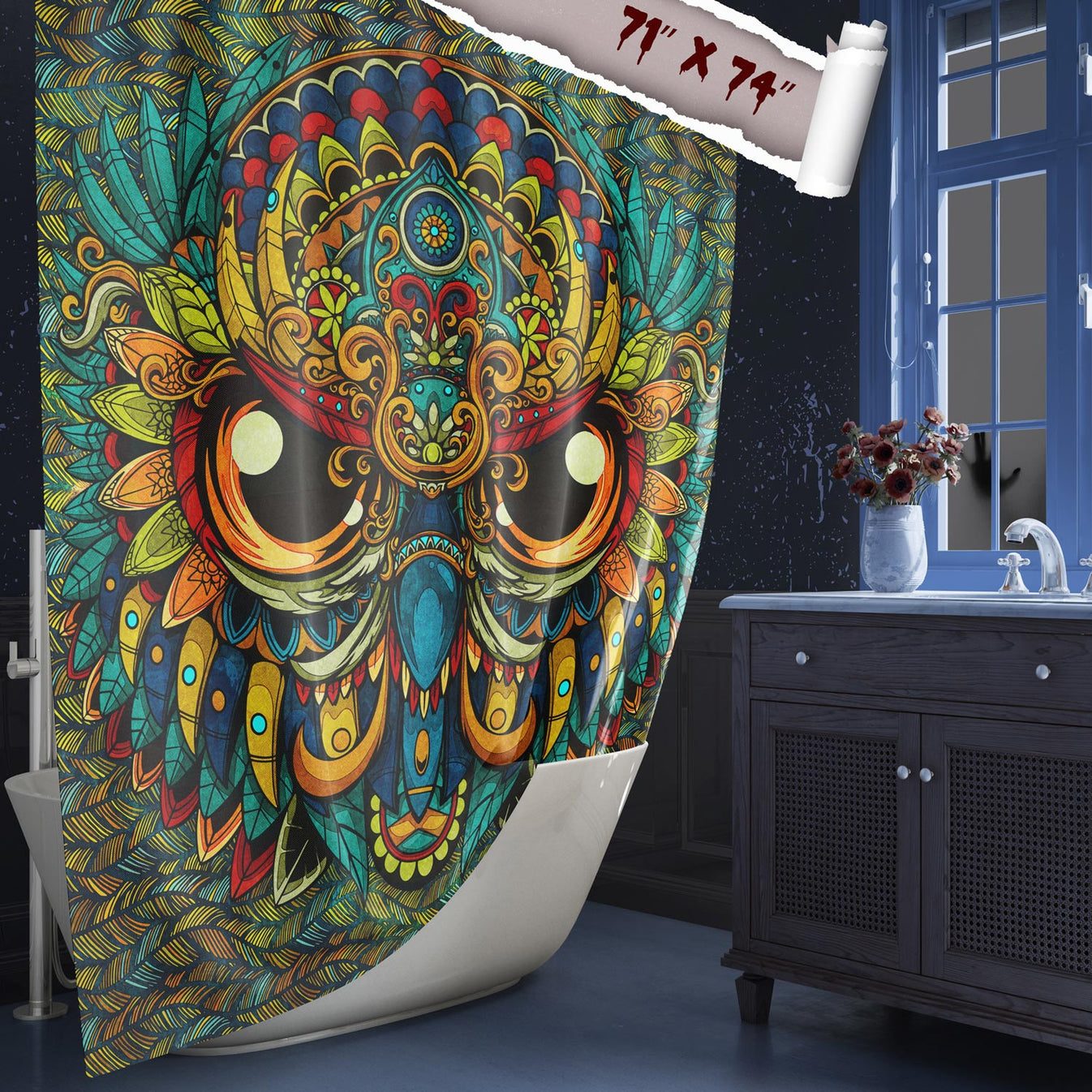 Magic Owl Shower Curtains NeoSkull