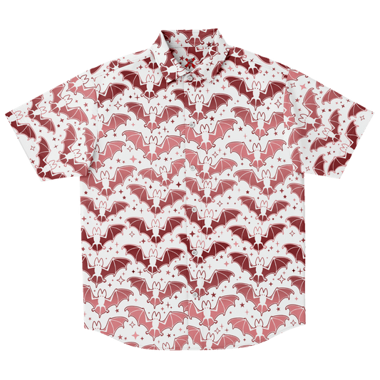 Pink Bats short sleeve button-up shirt